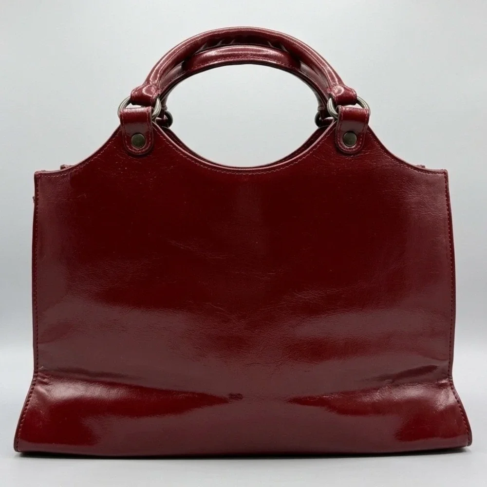 Vtg Burgundy Floral Etched Satchel Handbag Oxblood Bag Cottaecore Dark Academia